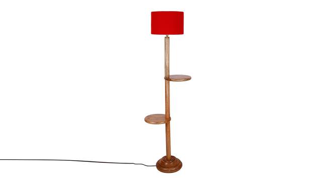 Hillary Red Cotton Shade Floor Lamp (Red) by Urban Ladder - Cross View Design 1 - 495286