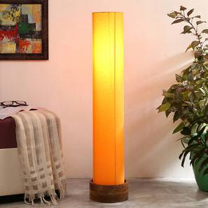devansh Cedric Yellow Cotton Shade Floor Lamp-picture-16