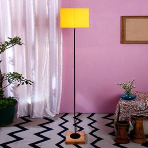 Drake Yellow Cotton Shade Floor Lamp-image-25