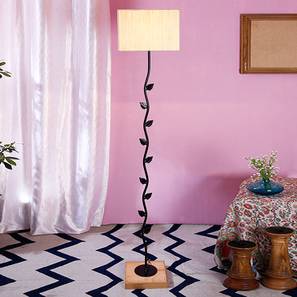 devansh Edythe White Cotton Shade Floor Lamp-picture-19