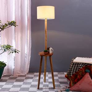 Gwyneth White Cotton Shade Floor Lamp