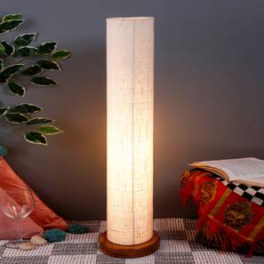 Floor Lamps Design Oliver White Cotton Shade Floor Lamp (White)