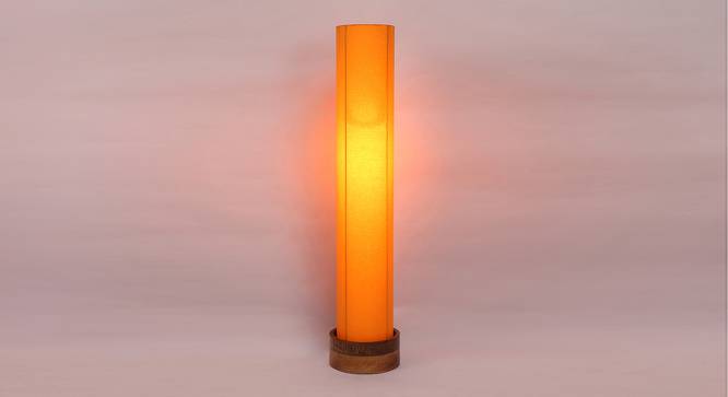 Cedric Yellow Cotton Shade Floor Lamp (Yellow) by Urban Ladder - Front View Design 1 - 495314