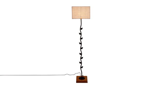 Elin White Cotton Shade Floor Lamp (White) by Urban Ladder - Front View Design 1 - 495322