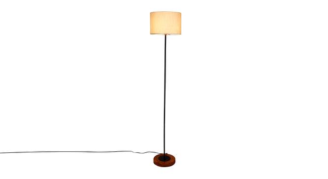 Emme White Cotton Shade Floor Lamp (White) by Urban Ladder - Front View Design 1 - 495323