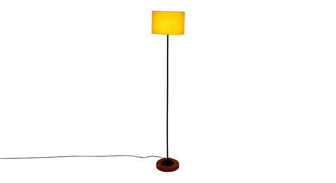 Emme Yellow Cotton Shade Floor Lamp (Yellow) by Urban Ladder - Front View Design 1 - 495324