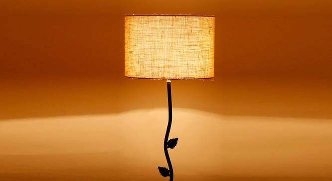Felicia White Cotton Shade Floor Lamp (White) by Urban Ladder - Front View Design 1 - 495376