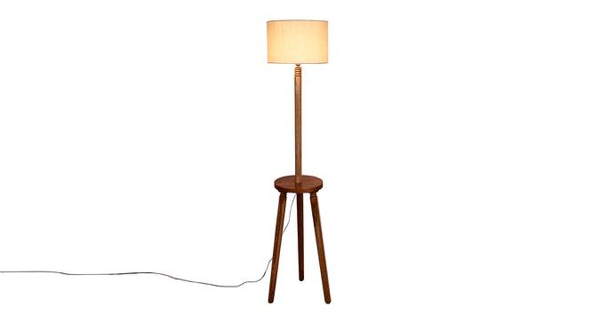 Gwyneth White Cotton Shade Floor Lamp (White) by Urban Ladder - Front View Design 1 - 495379