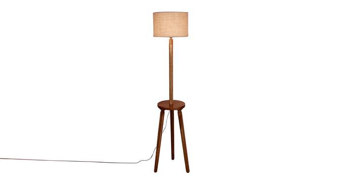 Harmon White Cotton Shade Floor Lamp (White) by Urban Ladder - Front View Design 1 - 495380