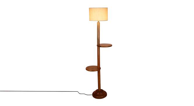 Hillary White Cotton Shade Floor Lamp (White) by Urban Ladder - Front View Design 1 - 495381