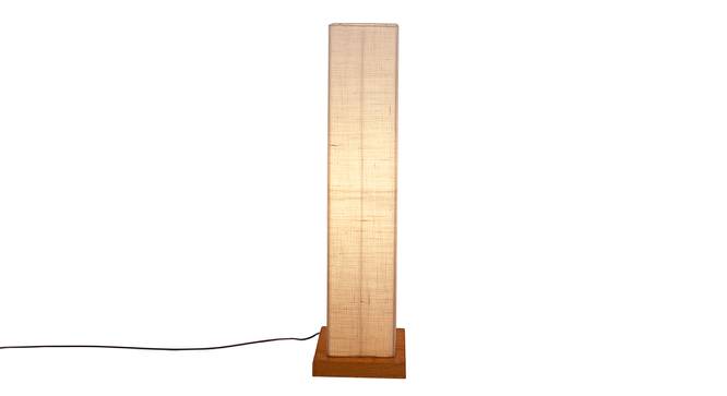 Miranda White Cotton Shade Floor Lamp (White) by Urban Ladder - Front View Design 1 - 495384