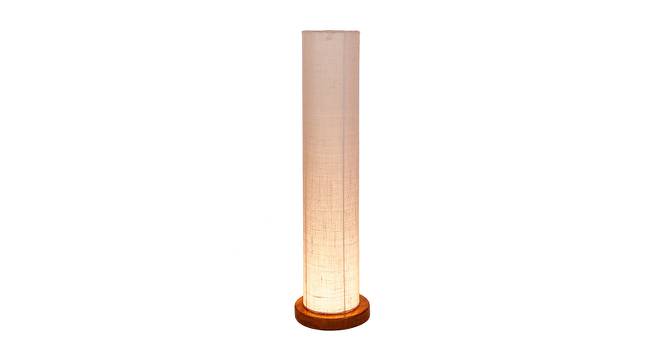 Oliver White Cotton Shade Floor Lamp (White) by Urban Ladder - Front View Design 1 - 495386