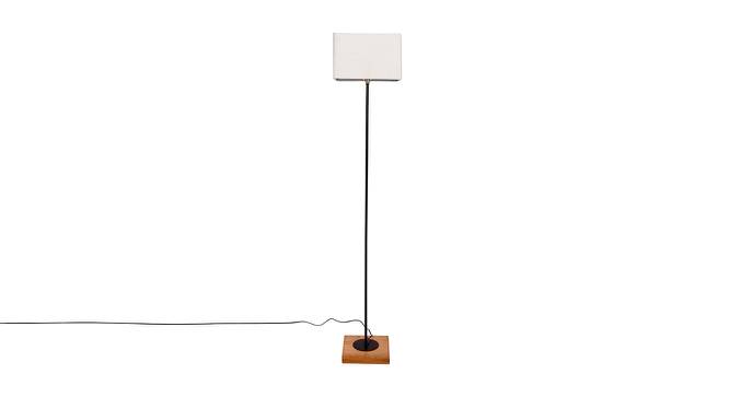 Earvin White Cotton Shade Floor Lamp (White) by Urban Ladder - Cross View Design 1 - 495392
