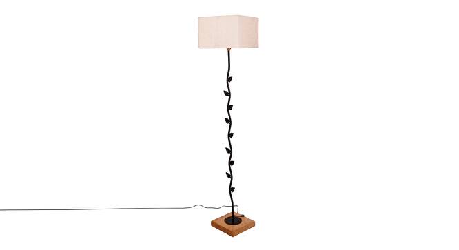 Elin White Cotton Shade Floor Lamp (White) by Urban Ladder - Cross View Design 1 - 495395