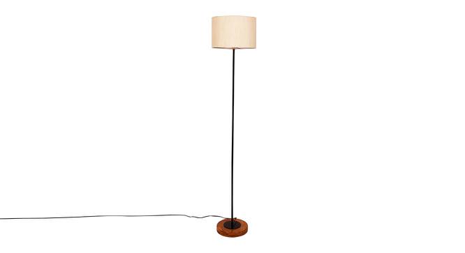 Emme White Cotton Shade Floor Lamp (White) by Urban Ladder - Cross View Design 1 - 495396