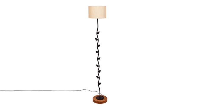 Ewan White Cotton Shade Floor Lamp (White) by Urban Ladder - Cross View Design 1 - 495399
