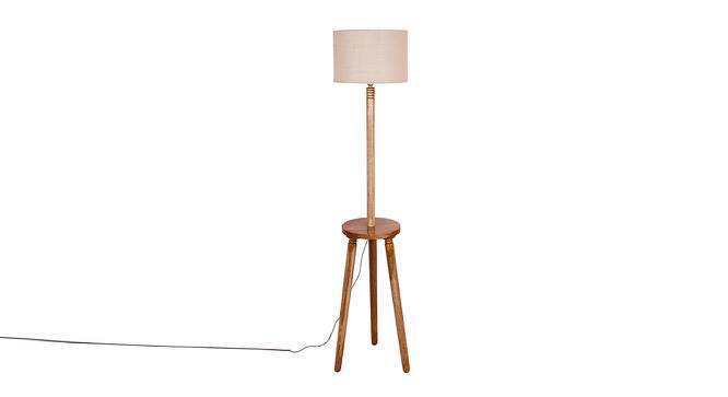 Harmon White Cotton Shade Floor Lamp (White) by Urban Ladder - Cross View Design 1 - 495405
