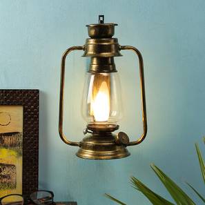 devansh Edie Gold Metal Wall Mounted Lantern Lamp-picture-14