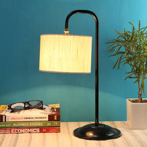 Clemence White Cotton Shade Table lamp-image-46
