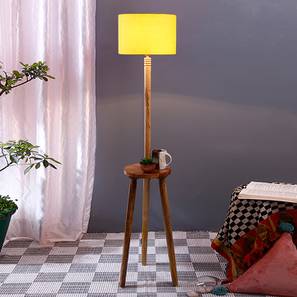 Gwyneth Yellow Cotton Shade Floor Lamp-image-44