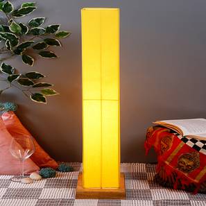 devansh Jacques Yellow Cotton Shade Floor Lamp-picture-10