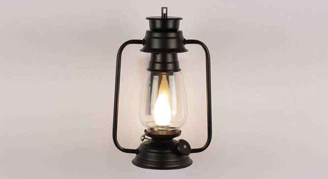 Cleo Black Metal Wall Mounted Lantern Lamp (Black) by Urban Ladder - Front View Design 1 - 495437