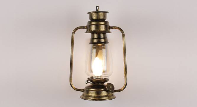 Edie Gold Metal Wall Mounted Lantern Lamp (Gold) by Urban Ladder - Front View Design 1 - 495447