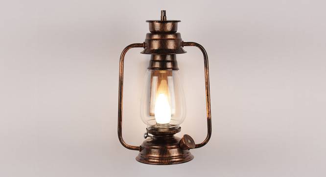 Harper Copper Metal Wall Mounted Lantern Lamp (Copper) by Urban Ladder - Front View Design 1 - 495448