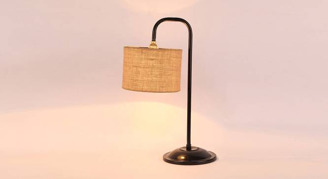Clint Beige Cotton Shade Table lamp (Beige) by Urban Ladder - Front View Design 1 - 495455