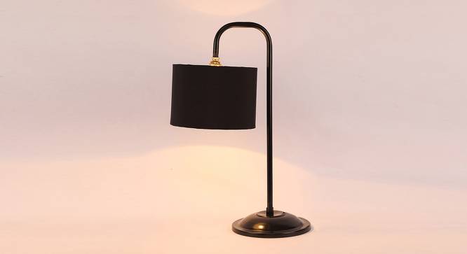 Danny Black Cotton Shade Table lamp (Black) by Urban Ladder - Front View Design 1 - 495456