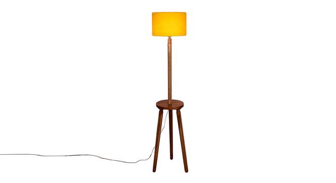 Gwyneth Yellow Cotton Shade Floor Lamp (Yellow) by Urban Ladder - Front View Design 1 - 495458