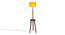 Gwyneth Yellow Cotton Shade Floor Lamp (Yellow) by Urban Ladder - Front View Design 1 - 495458