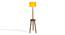 Gwyneth Yellow Cotton Shade Floor Lamp (Yellow) by Urban Ladder - Front View Design 1 - 495458