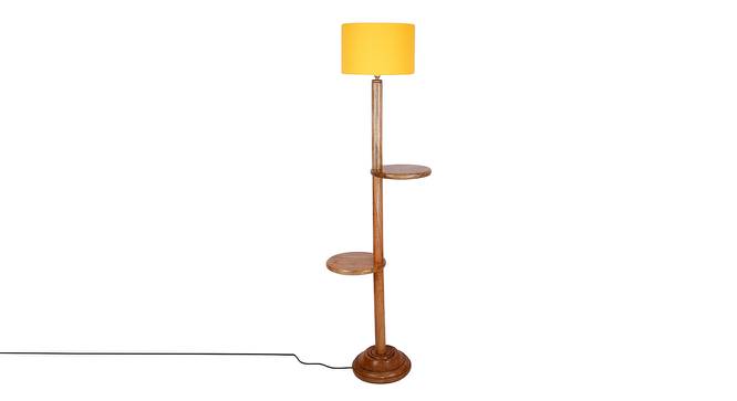 Hillary Yellow Cotton Shade Floor Lamp (Yellow) by Urban Ladder - Front View Design 1 - 495459