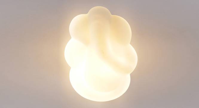 Barry White Glass Wall Lamp (White) by Urban Ladder - Front View Design 1 - 495650