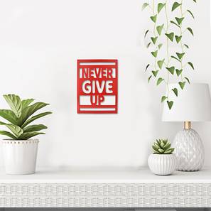 Decals Stickers And Wallpapers Design Landen Red Engineered Wood 11.8 x 7.8 inches Wall Sticker (Red)