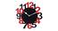 Eddrick Black Engineered Wood Round Aanalog Wall Clock (Black) by Urban Ladder - Cross View Design 1 - 496135