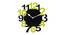 Edlynn Black Engineered Wood Round Aanalog Wall Clock (Black) by Urban Ladder - Cross View Design 1 - 496195