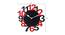 Eddrick Black Engineered Wood Round Aanalog Wall Clock (Black) by Urban Ladder - Design 1 Dimension - 496314