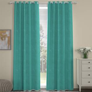 Light Blue Polyester Room Darkening Door Curtain-image-28