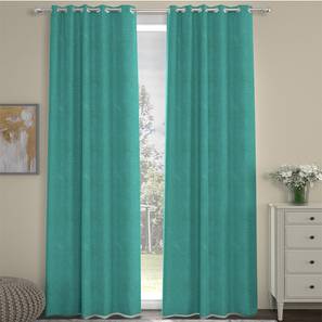 Home Linen In Pune Design Light Blue Polyester Room Darkening Door Curtain