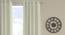 Chassidy Cream Polyester Room-Darkening 7 ft Door Curtain (Cream, Eyelet Pleat, 129 x 213 cm  (51" x 84") Curtain Size) by Urban Ladder - Cross View Design 1 - 496626