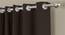 Jonah Dark Brown Polyester Blackout 9 ft Long Door Curtain Set of 2 (Dark Brown, Eyelet Pleat, 129 x 274 cm  (51" x 108") Curtain Size) by Urban Ladder - Front View Design 1 - 496638