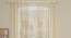 Helen Gold Polyester Sheer 7 ft Door Curtain Set of 2 (Gold, Eyelet Pleat, 115 x 213 cm  (45" x 84") Curtain Size) by Urban Ladder - Cross View Design 1 - 496709