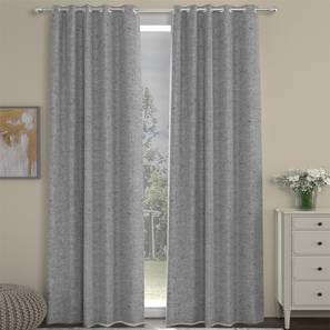 Home Linen In Gurgaon Design Grey Poly Cotton Room Darkening Door Curtain