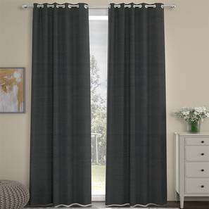 Home Linen In Gurgaon Design Dark Grey Polyester Room Darkening Door Curtain