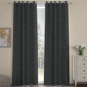 Fabric Door Curtains Design Dark Grey Polyester Room Darkening Door Curtain