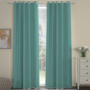 Mint Green Polyester Blackout Door Curtain-image-7