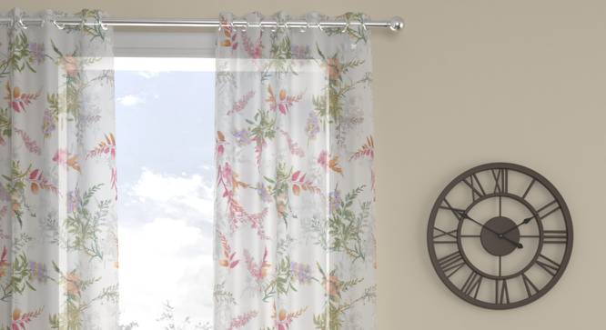Christoph Multicolor Polyester Sheer 7 ft Door Curtain (Eyelet Pleat, Multicolor, 135 x 213 cm  (53" x 84") Curtain Size) by Urban Ladder - Cross View Design 1 - 496915