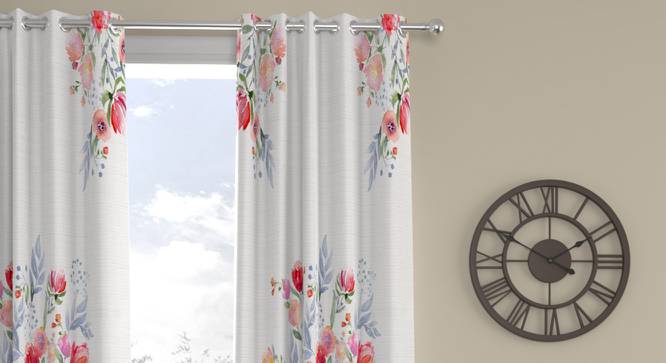 Darin Multicolor Polyester Room-Darkening 9 ft Long Door Curtain (Eyelet Pleat, Multicolor, 129 x 274 cm  (51" x 108") Curtain Size) by Urban Ladder - Cross View Design 1 - 496991